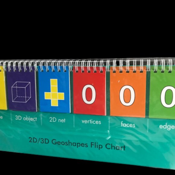 2D/3D Geoshapes Flip Chart Student Learning Aid - Picture 2 of 2